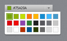 ColorPicker with its palette open