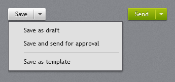 SplitButton with its menu open