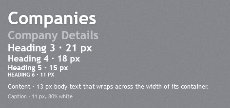 Text styles
