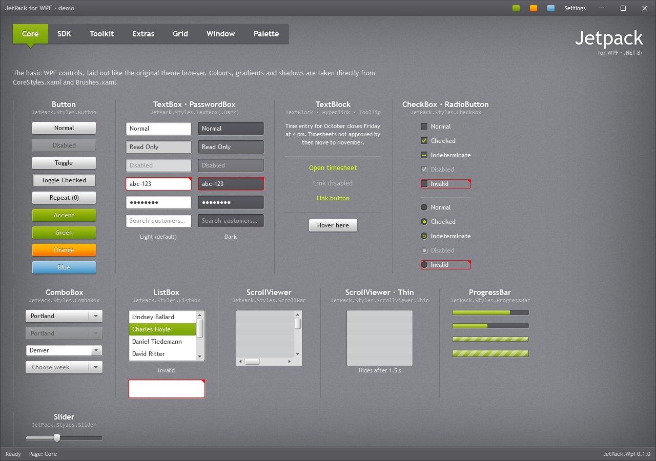 Core controls
