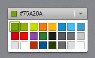 ColorPicker with its palette open