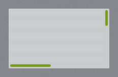 The thin scroll bar