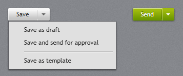 SplitButton with its menu open